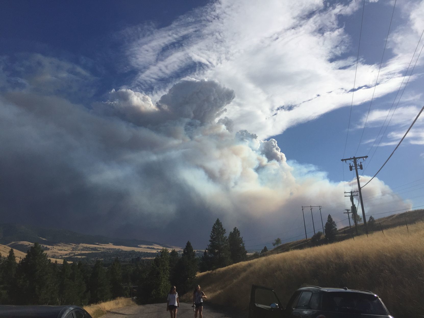 Pyrocumulus cloud over Missoula